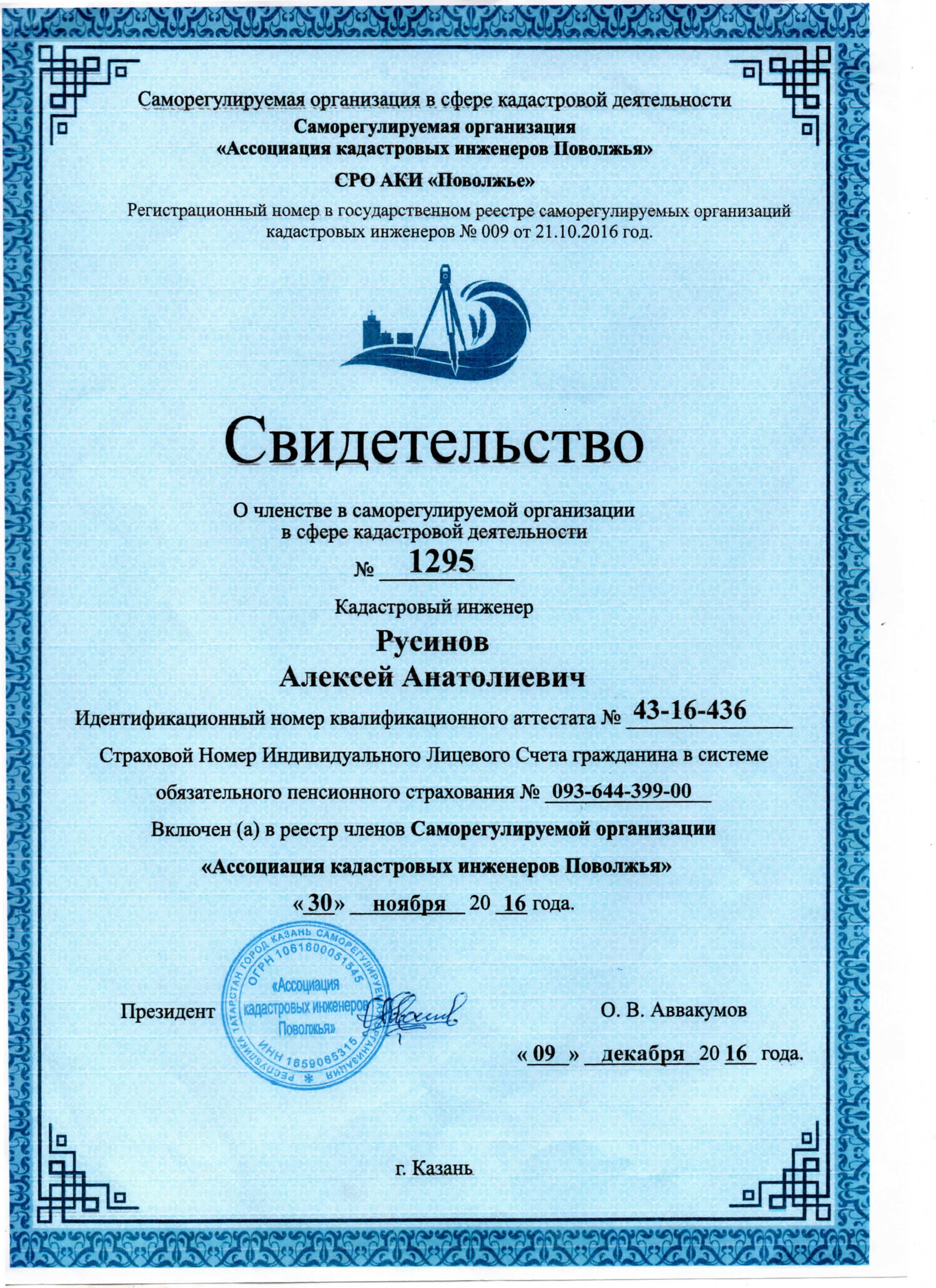 Русинов Алексей Анатолиевич